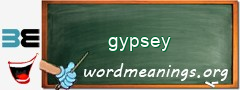 WordMeaning blackboard for gypsey